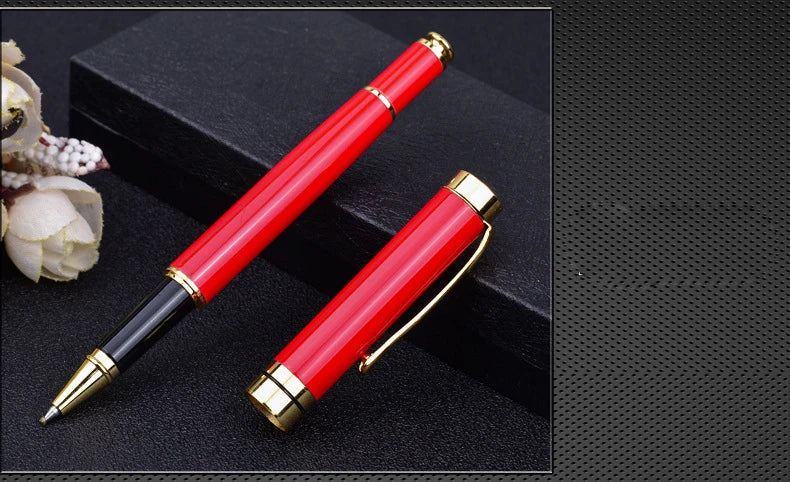 Luxury Metal Shell Business Office School Supplies Ballpoint Pens for Writing Rollerball Pen Customized Logo Name Gift
