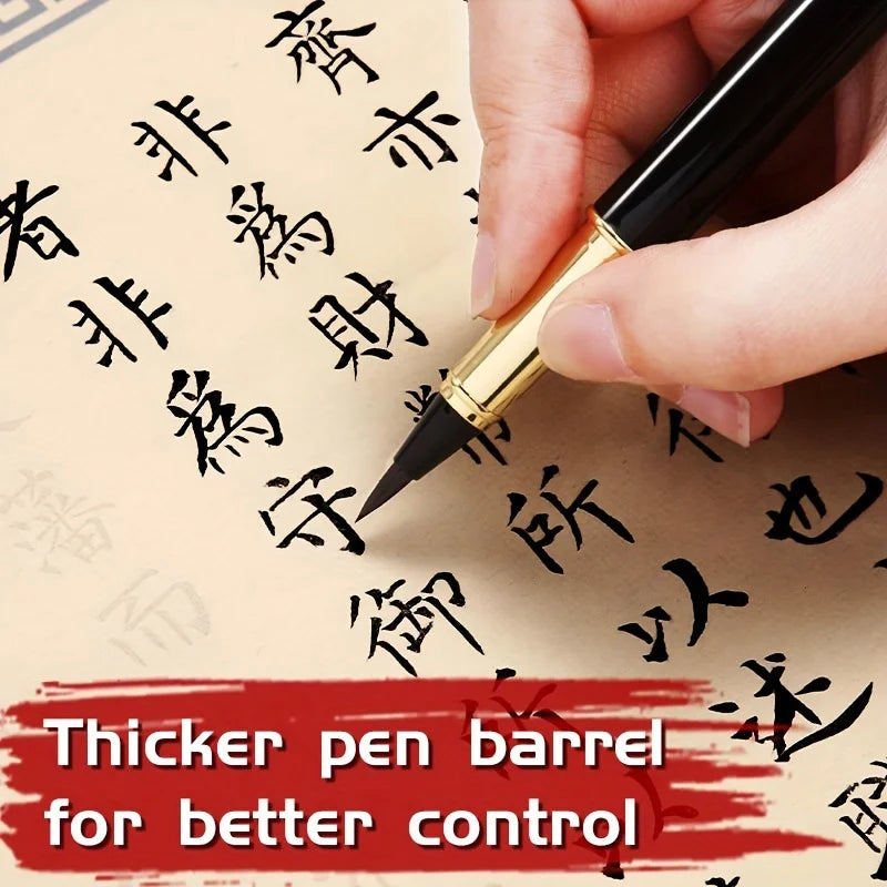 1pc Calligraphy Brush Pen,Ink-adding Fountain Pen with Fine Tip for Hand Lettering,Art Drawing,Journaling for Adults,Students