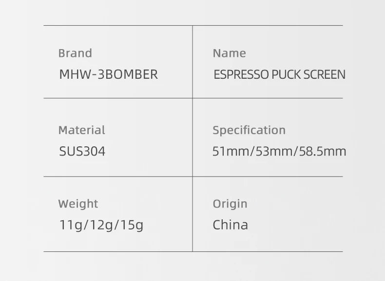 58.5mm Espresso Filter Baskets 15-20g Coffee Basket with Puck Screen Fit 58mm Espresso Portafilters Coffee Machine Accessories