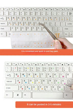 1PCS Russian Transparent Keyboard Sticker Language Letters Black White Label PC Dustproof Laptop Accessories