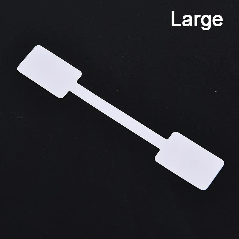 100pcs White Price Label Tags with Hanging String Jewelry Stationery Shoes Cloth