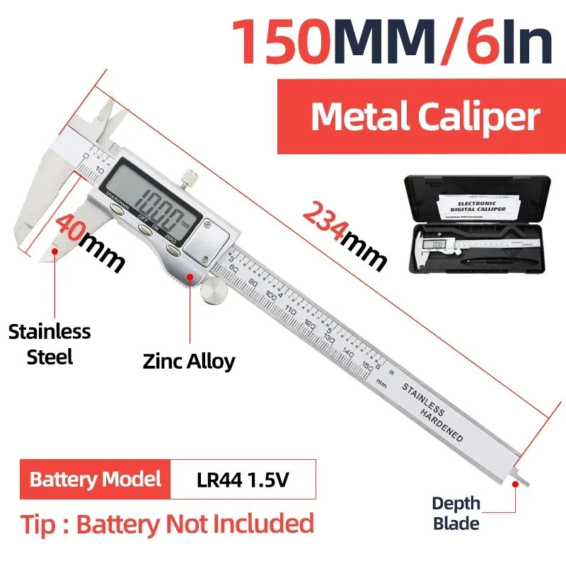 Fraction Metal Caliper Digital Pachymeter Vernier Calipers Measuring Tools Professional And Digital Pachymeter Electronic Ruler