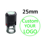 Custom Self-Inking Stamp 25/30/40/50mm Round LOGO Design Personalized Text Press-type Inking Stamp for Wedding Invitation Envelo