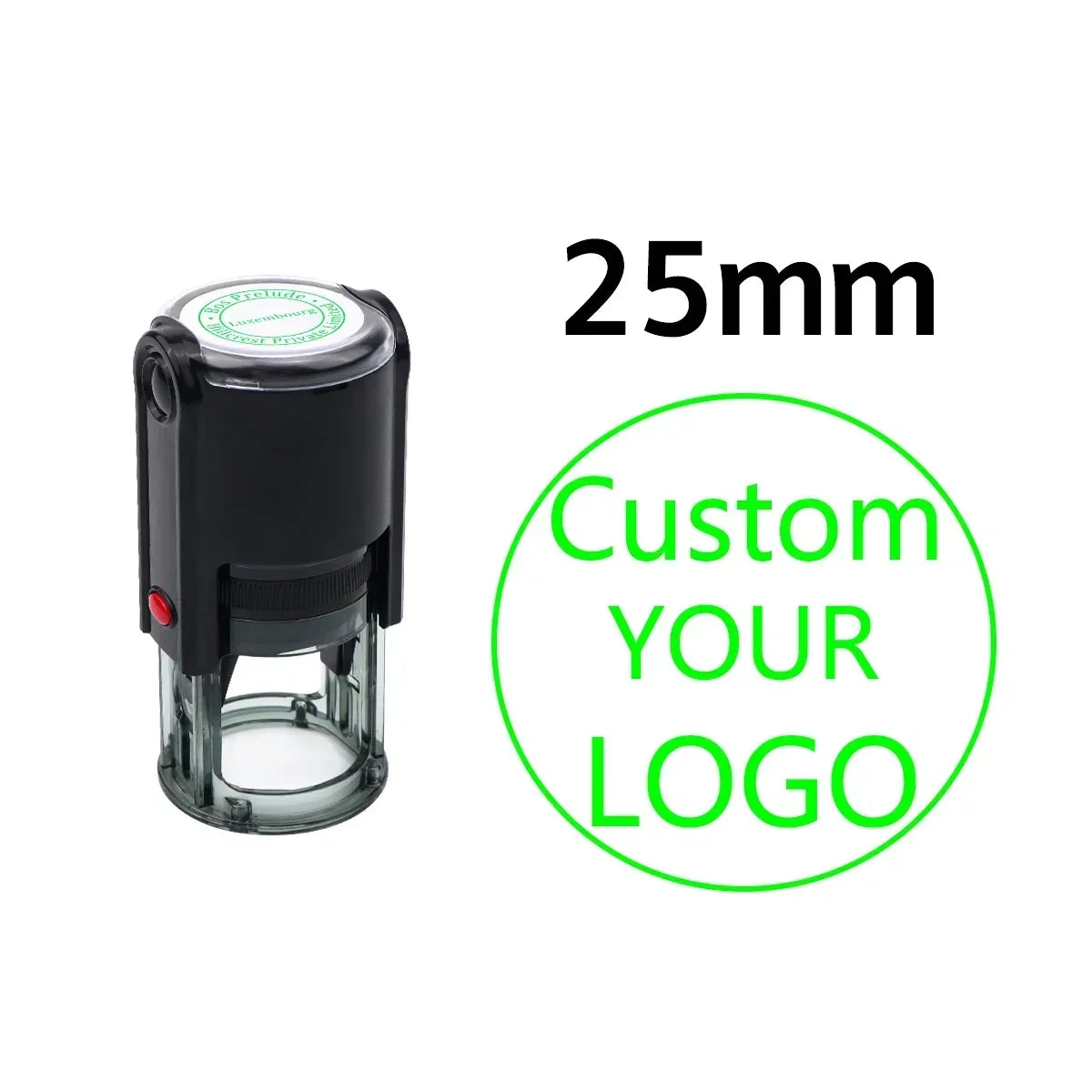 Custom Self-Inking Stamp 25/30/40/50mm Round LOGO Design Personalized Text Press-type Inking Stamp for Wedding Invitation Envelo
