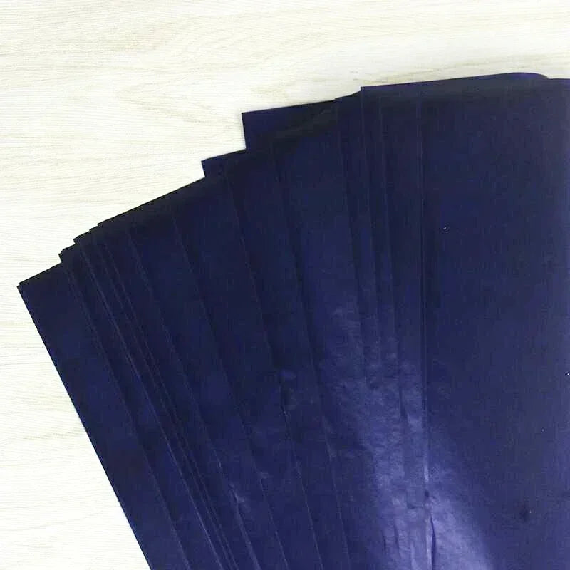 50PCS 48K Carbon Paper Blue Double-sided Thin Carbon Paper for Accounting and Finance Transfer Paper  Tracing Papers for Drawing