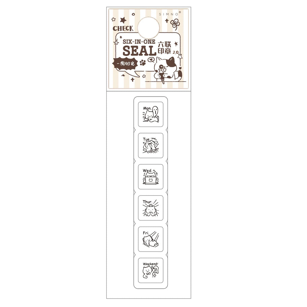 TIANZI 6 Pcs Cartoon Color Teacher Seals Commendation Award Seal Evaluation Stamp Stationery Scrapbook Supplies for Classroom