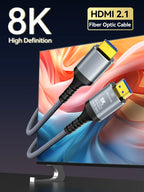 8K HDMI Fiber Optic Cable 8K60Hz 4K120 HDMI 2.1 Cable  Dynamic HDR/eARC/HDCP 2.3 Compatible with LG Samsung Sony TV/PS5/Blu-ray