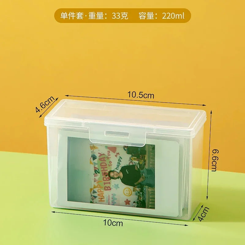 1PCS Card Holder Transparent Idol Kpop Albumes Photo Storage Photocards Small Card Collection Organizer Box Case Container