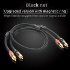 Hi-Fi Fine RCA Cable High Quality 4N OFC HIFI 2RCA-2RCA Male to Male Audio Cable Main Core Independent Shielding One Pair