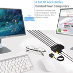 USB KVM Switch Adapter 2 Input 4 Output USB Switch KVM Switcher Printer Sharer For Computer Keyboard Mouse Sharer Controller