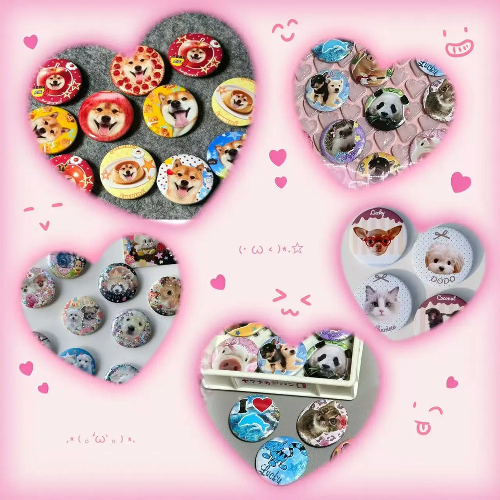 Custom Button Pins Multiple Sizes Custom Button Badges Personalized Photo Logo Tinplate Round Brooch  DIY Accessory Gift