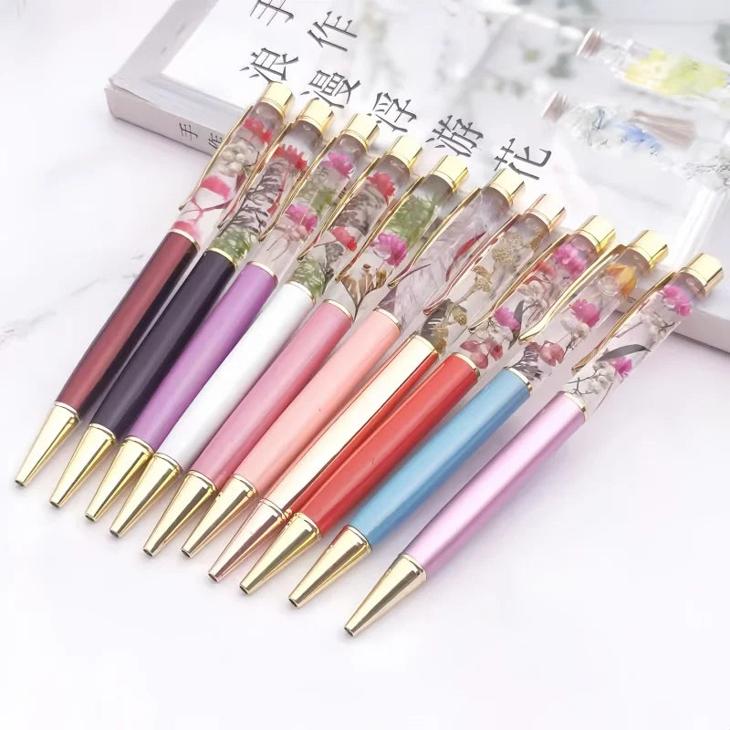 10 Pieces of Ballpoint Pens DIY Empty Pen Barrels for Handmade Quicksand Pens, Floating Flower Pens, Business Event Signature Pens, and Souvenirs