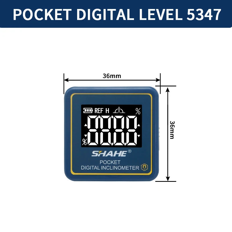 SHAHE Rechargable Digital Protractor Inclinometer Digital Angle Finder Level Box Angle Measuring Tools