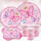 Butterfly Birthday Party Decoration  Butterfly Party Disposable Tableware Paper Cup Plate Birthday  Party
