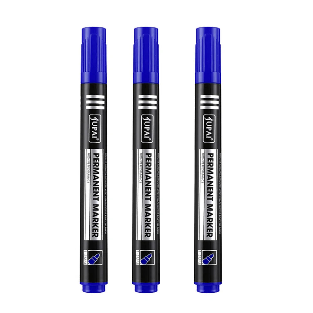 3 Pcs/Colors Permanent Marker Pens – Quick-Drying & Eraser-Resistant | For Note-Taking & Marking | Office Stationery.