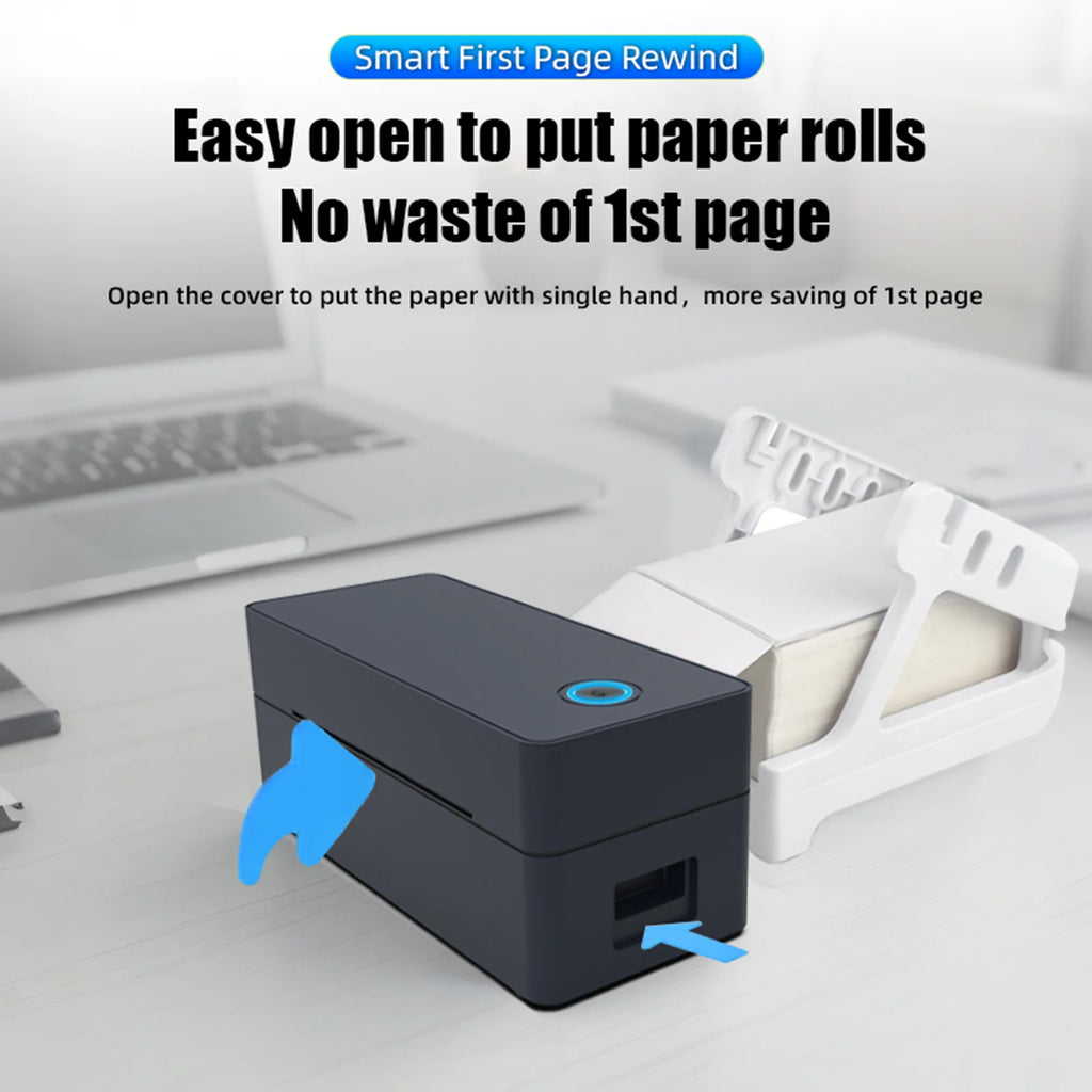 4X6 Thermal Label Printer Bluetooth Wireless Shipping Compatible With iPhone Android Mac Window - Shipping Label Printer