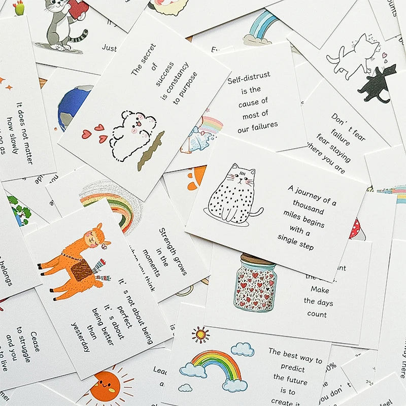 Mr Paper, 90 Inspirational Affirmation Cards Student Stationery Supplies kawaii stationery cardstock paper affirmation cards
