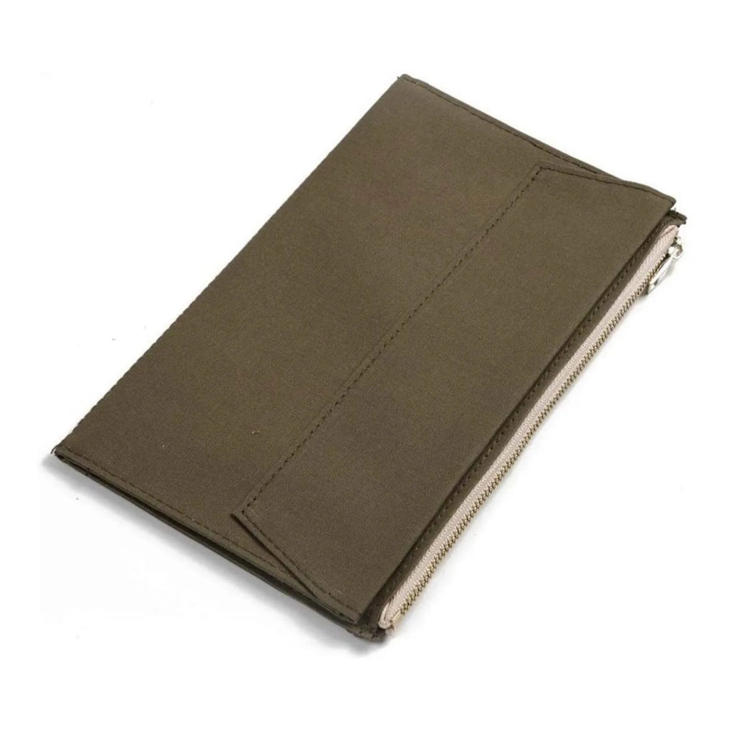 Canvas Zipper Card Holder for Travel Notebook, Canvas Storage Bag File Folder Refill Insert for Standard Journals Stationery