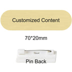 Customized Brooch Pin Personalize Engrave Your Text Logo Business ID Plate Copper Letterbox Mailbox Tag Name Badges