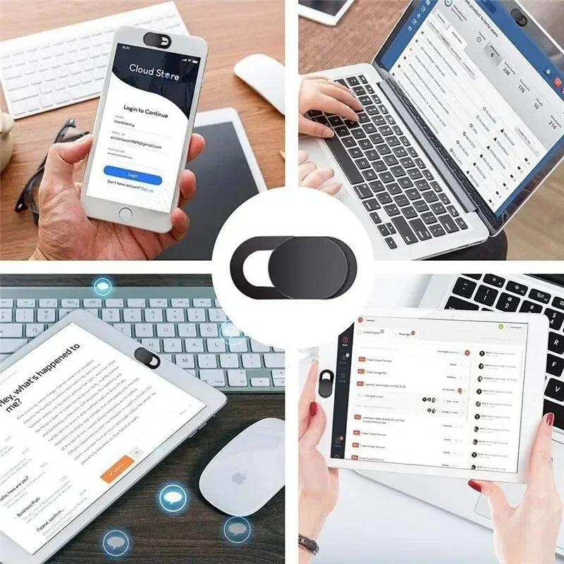 1/20PCs Webcam cover shutter magnet slider universal antispy camera cover for Web laptop iPad MacBook phone lens privacy sticker