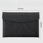 A4 Leather Document Bag Storage Bag  Large Capacity Double-layer File Folder Business Official Briefcase