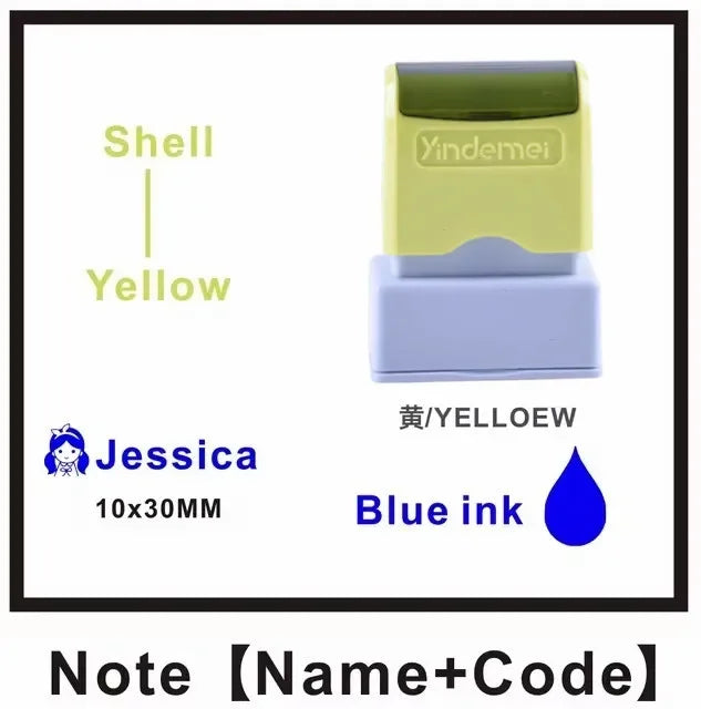 Customized Arabic Hebrew Name Stamp Waterproof Seal Custom Teacher Signature Student Child Cloth Ink Stamp Selfing-inking Stamp
