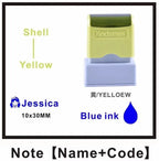 Customized Arabic Hebrew Name Stamp Waterproof Seal Custom Teacher Signature Student Child Cloth Ink Stamp Selfing-inking Stamp