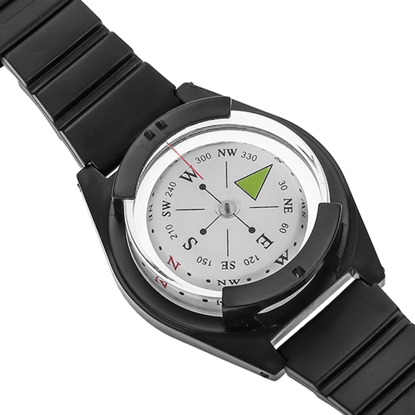 Wristwatch Compass, Wristwatch-Style Compass, Outdoor Mini Lightweight Wristwatch ABS Rubber Strap Tool Accessory Wristband