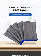 SEAMETAL Microfiber Carbon Cloth to Wipe Windows Wine Glasses Tableware Glass Cleaning Cloth Carbon Fiber Rag for Car Home Clean