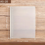 175-Page Capacity Ringed Binder, Clasp Closure Plastic Organizer Binder for Office, School, Home Supplies - PP Material
