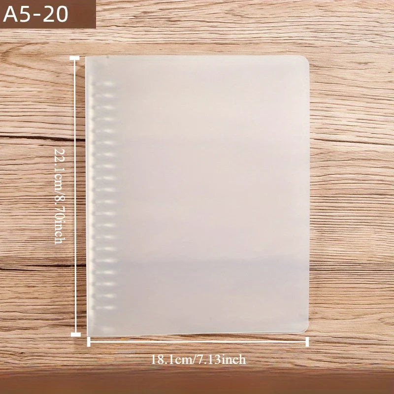 175-Page Capacity Ringed Binder, Clasp Closure Plastic Organizer Binder for Office, School, Home Supplies - PP Material