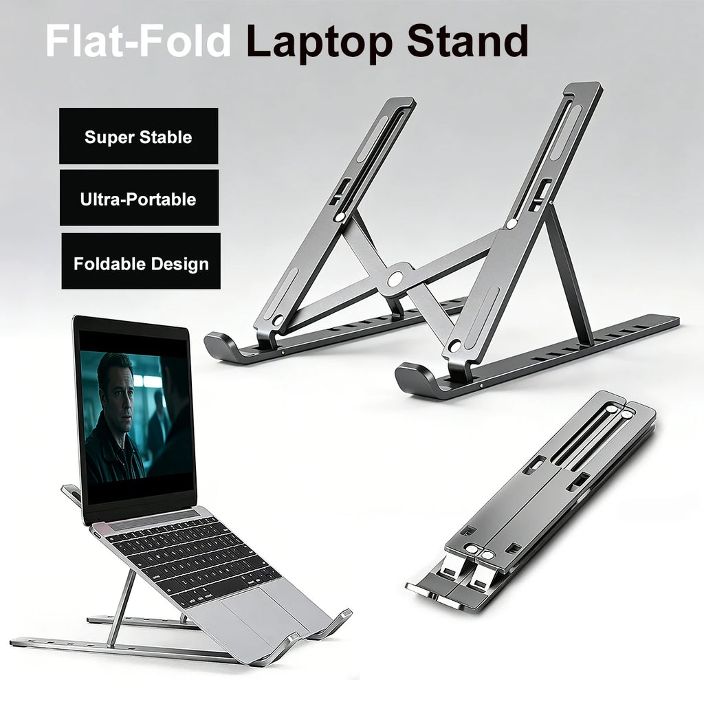 DITONG Fold Laptop Stand For Macbook Adjustable Computer Pc Tablet Stand Notebook Tablelaptop Holder Heat Dissipation