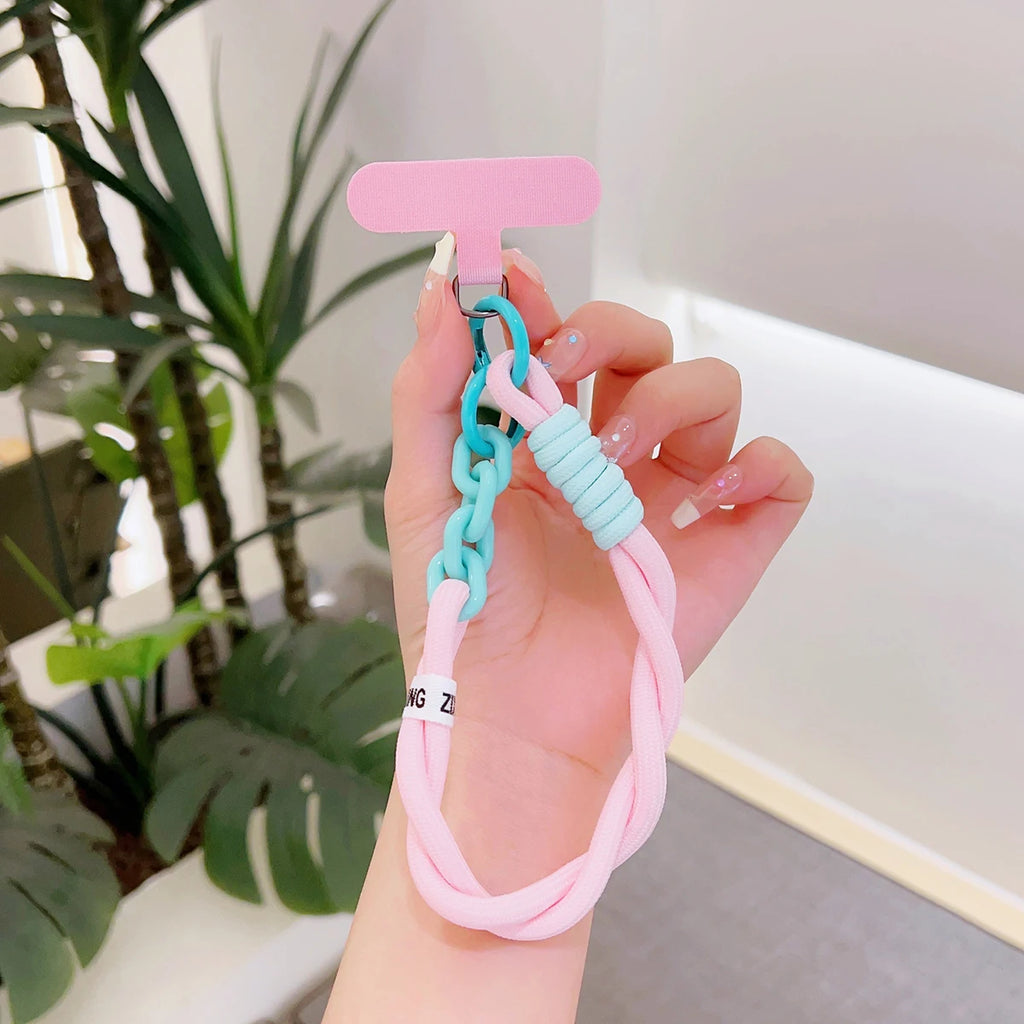 1Pc Cellphone Straps Hanging Cord Mobile Phone Lanyard Short Wrist Strap Charm Anti-lost Chain for Women Keychain