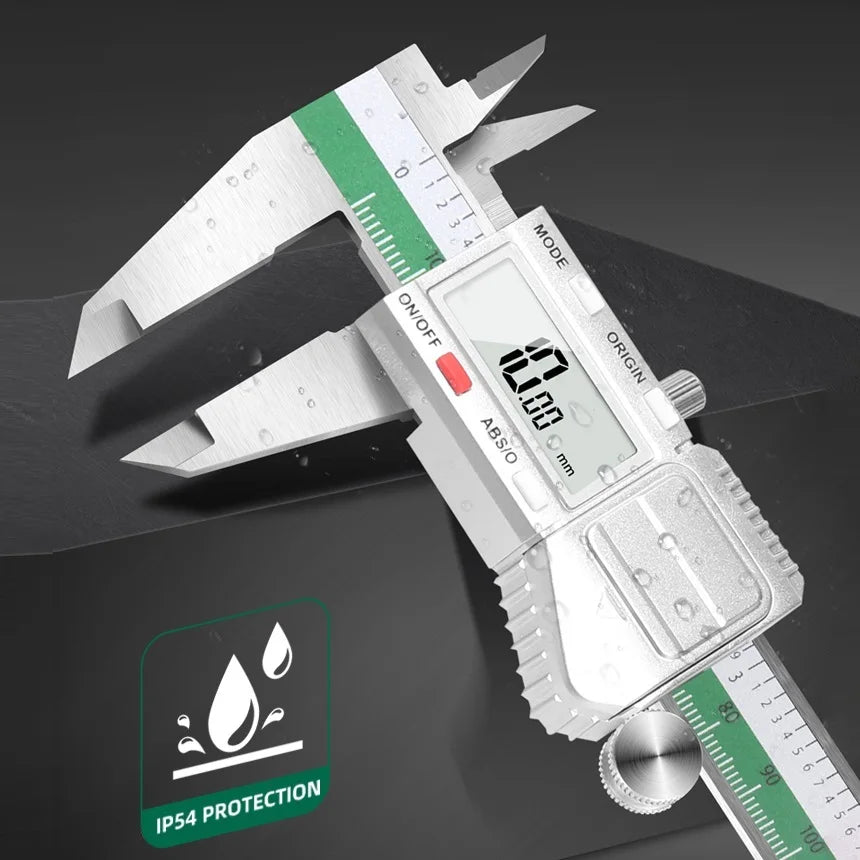 ET54 LCD Stainless Steel Caliper 150mm Fractional/mm/inch 0.01mm Precision Measuring Caliper IP54 Waterproof Electronic Caliper