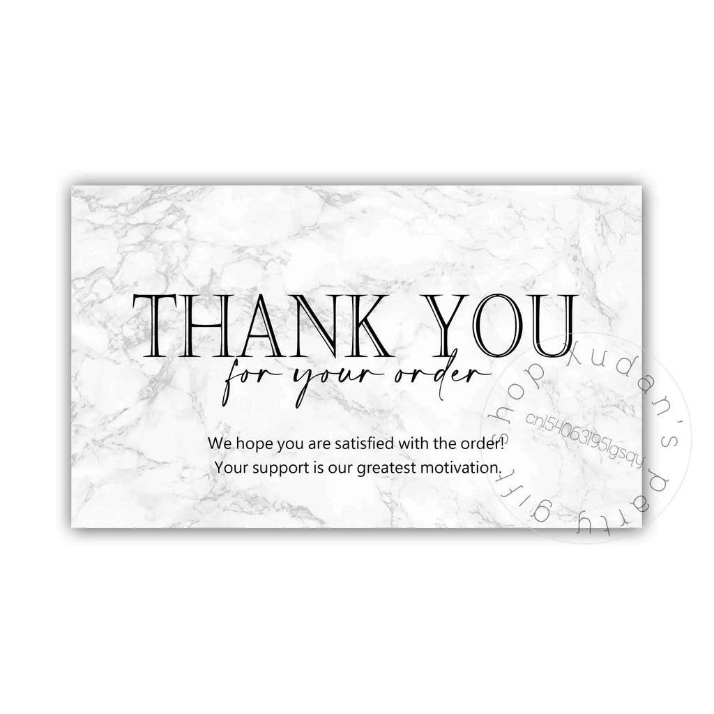 30pcs/pack Pink Thank You Card For Supporting Business Package Decoration "Gorgeous Thanks" Business Card Handmade With Love