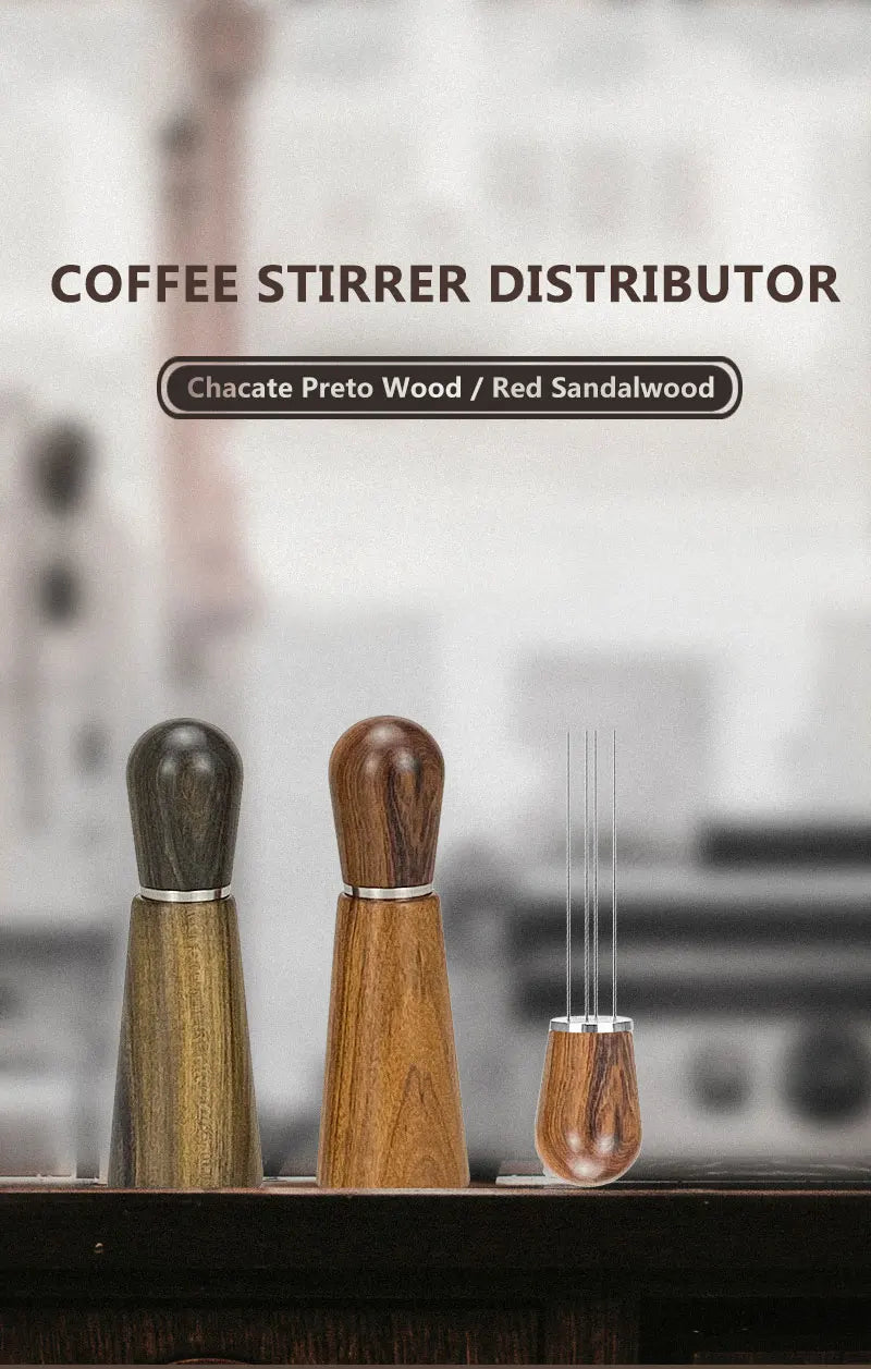 Coffee WDT Tools Needle Distributor Stainless Steel Powder Stirrer With Wooden Stand Espresso Maker Accessories Barista Tools