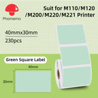 Phomemo Label For M110/M220/M221 Mini Printer Portable Thermal Label Stickers Self-Adhesive Waterproof Label Maker Sticker New