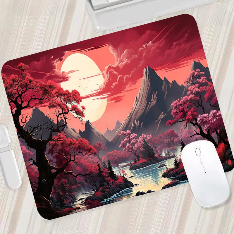 Night Moonlight Large Cool Mouse Pad Laptop Non-Slip Esports Office Desk Mat Game Player Mousepad Mini PC Desktop Accessories