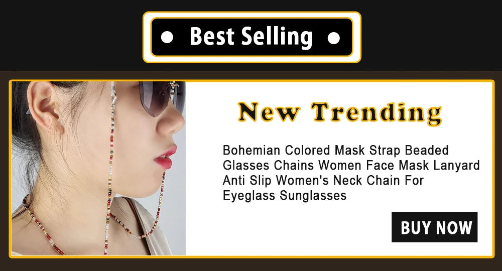 Fashion Pearl Sunglasses Chain Wearing Neck Holding Beaded Lanyard Cord Masks Sunglass Reading Glasses Chain Eyewear Accessories