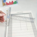 1pc Acrylic Double Scale T Ruler, DIY Manual Measurement Reference Ruler Multi-Function Drawing Tool