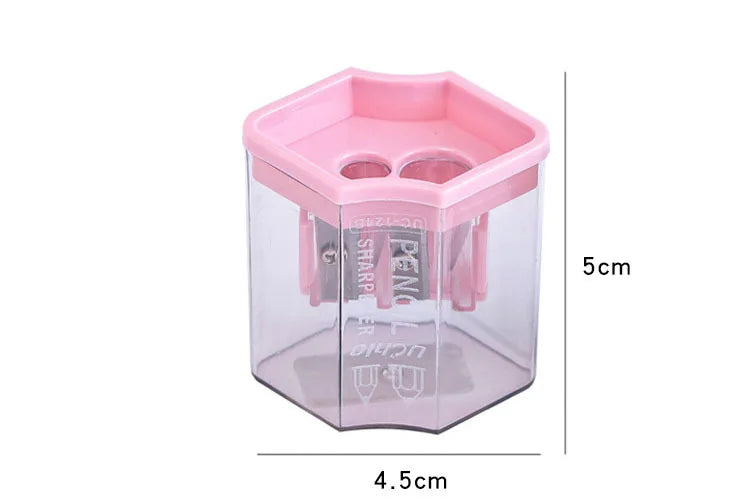 1 Piece Lytwtw's School Supplies Cute Morandi Color Geometry Sharpener For Pencil Office Creative Stationery Item