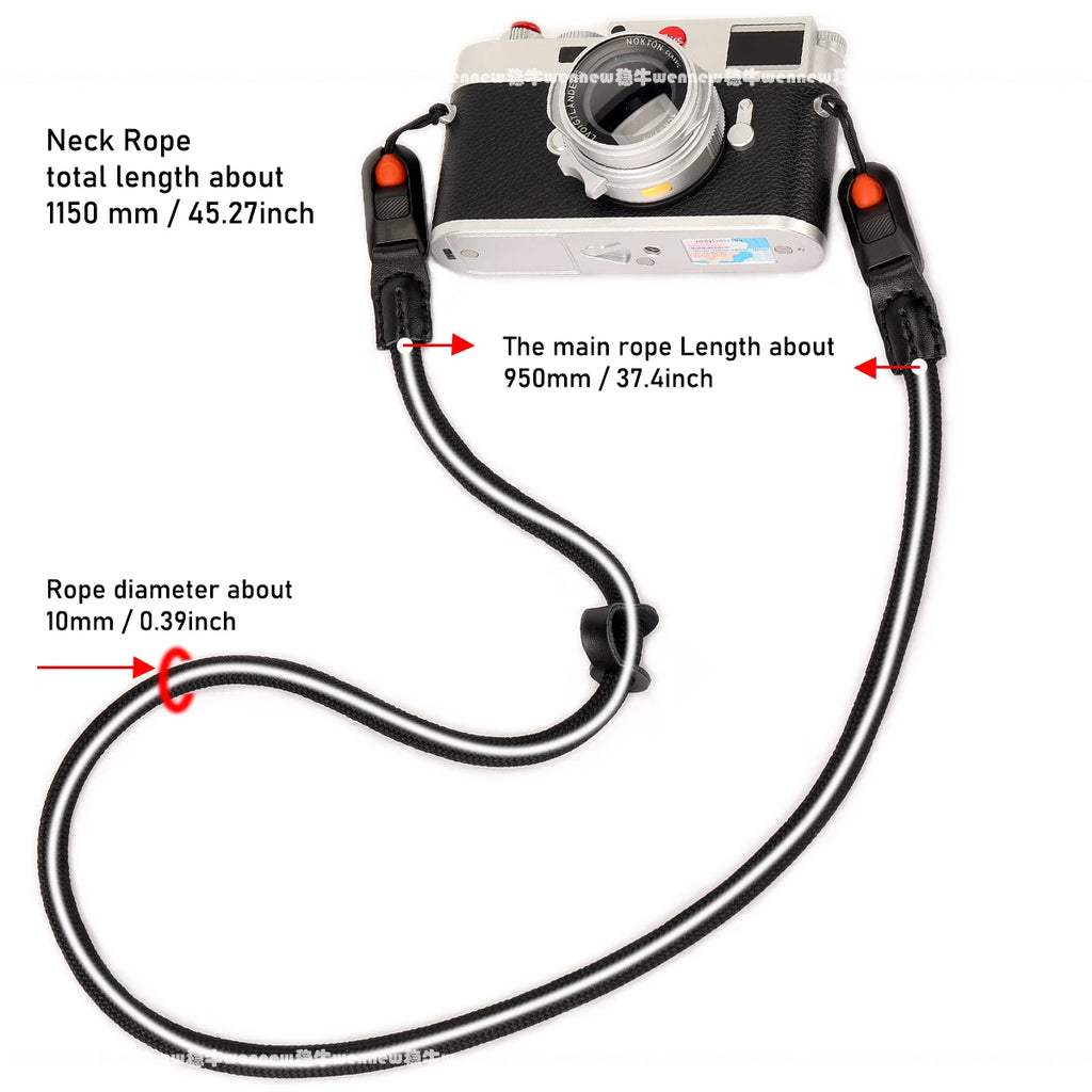 Quick Release Beads Round Rope Camera Shoulder Strap Lanyard for Canon Nikon Panasonic Sony Fujifilm Neck Strap Wrist Strap