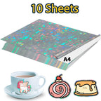 A4 Glossy Matte Printable Vinyl Sticker Paper 10 Sheets Self-adhesive Copy Paper for Inkjet Printer DIY Crafts Waterproof Paper