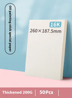 10/50 Sheets A4 Heavy Color Oil Painting Stick Special Paper Square 16k/32k Thickened 300g Soft Crayon Art Sketch Blank Paper