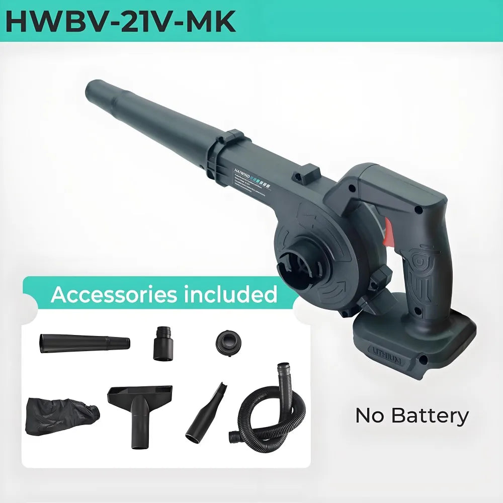 Cordless 2 in 1 Air Blower & Vacuum Cleaner, Leaf Dust Collector for Car, Computer, Garden, Compatible with Makita 18V/21V