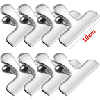 8Pcs Bag Clips 4 Size Stainless Steel Chip Bag Clips Heavy Duty Air Tight Seal Grip Coffee Food Bag Clamps Snack Clips