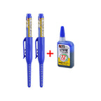 45mm Waterproof Deep Hole Marker Pens Long Nib Head Carpenter Pen Black/Blue/Red Ink for Multi-Purpose Woodworking Hand Tools