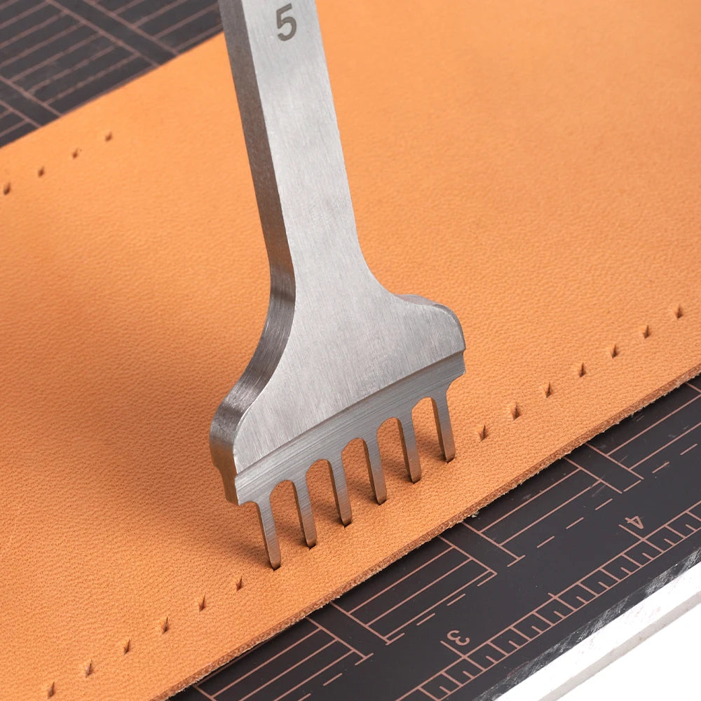 WUTA 1pc 3/4/5/6mm Leather Chisel Tool Diamond Pricking Iron Basic Hole Punch Stitching Leather Craft Tools