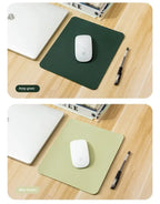 Small Mouse Pad Non-Slip Waterproof Desk Mat, Portable PU Leather Computer Pad for Office Gaming Laptop, Anti-Scratch Mousepad