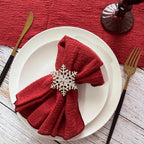 Set of 6 Cotton Cloth Napkins Gauze 30x30cm Fabric for Wedding Decor Everyday Use Dinner Tea Towel Table Village Christmas Napki